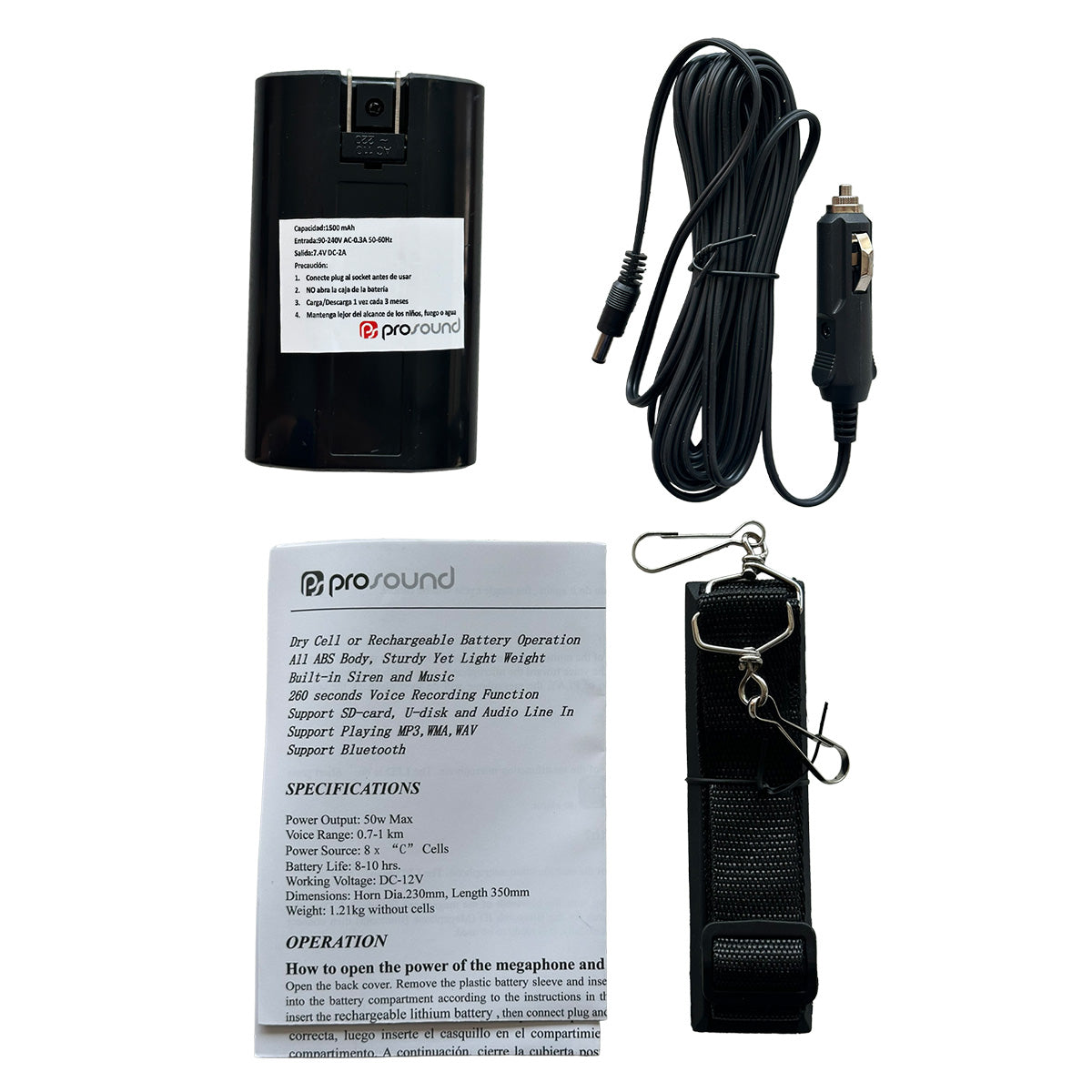 MEGÁFONO DE 9" 50W PMG-68BT - Imagen 8