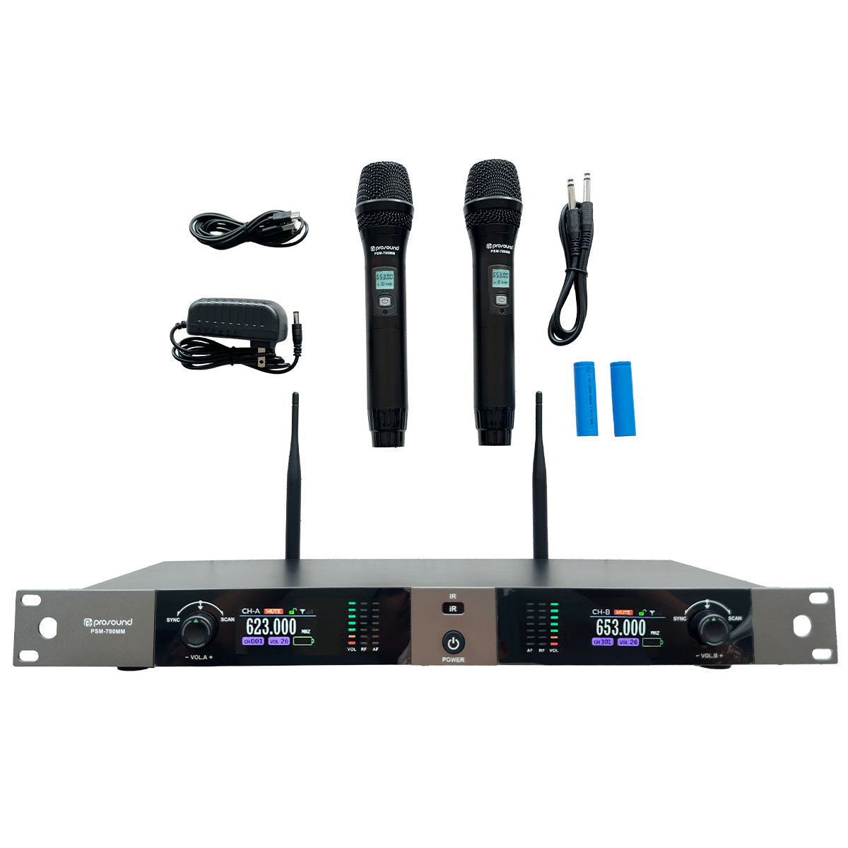 Set de Micrófonos Profesionales UHF DSP Pro Sound PSM-780MM