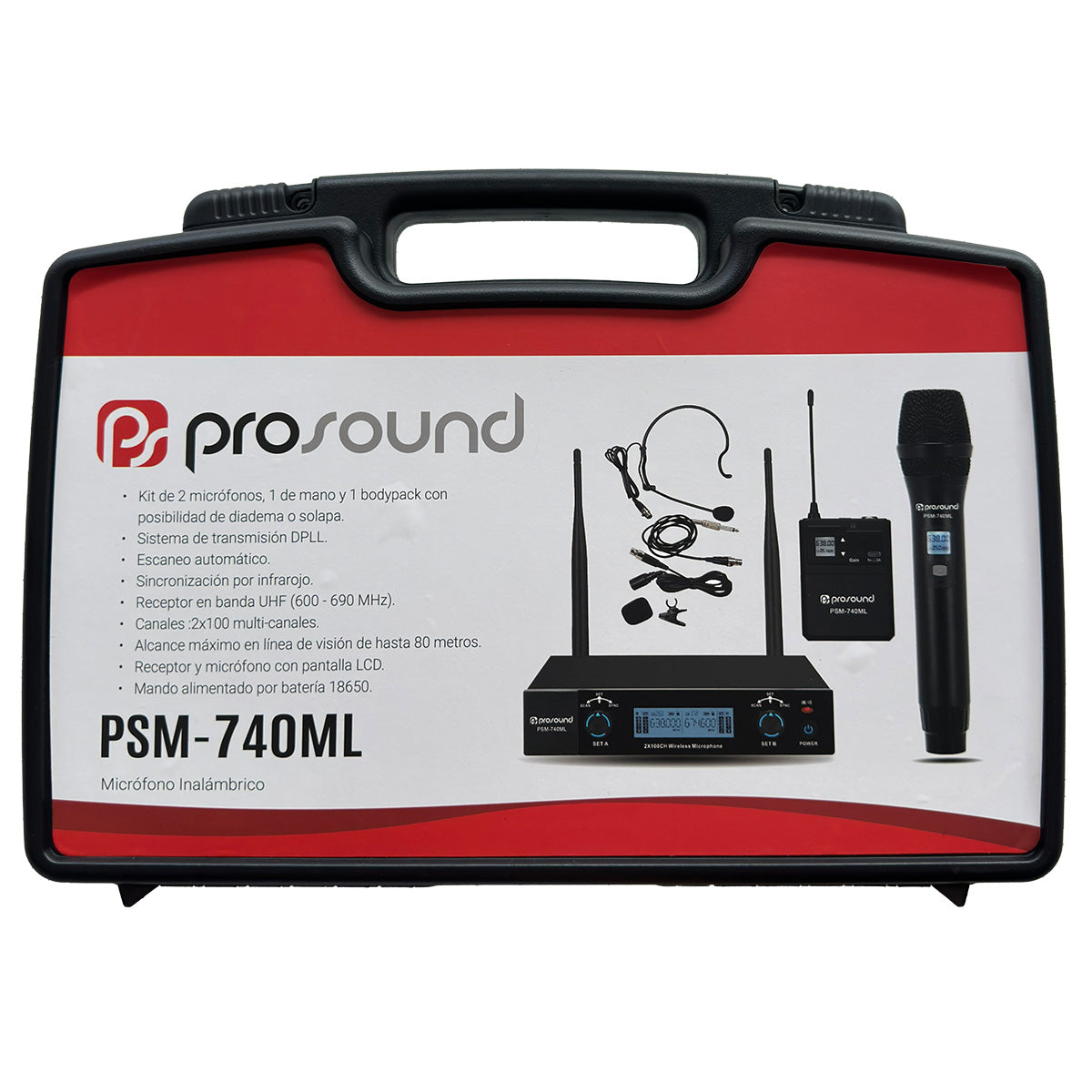 SET DE MICRÓFONOS PROFESIONALES UHF PSM-740ML - Imagen 5