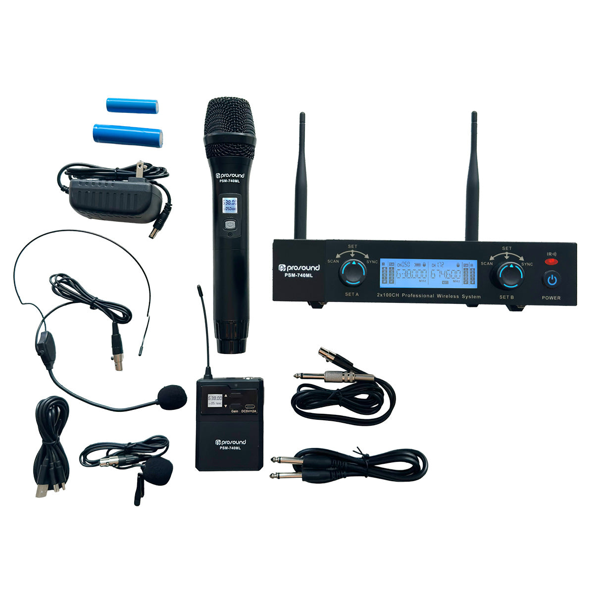 SET DE MICRÓFONOS PROFESIONALES UHF PSM-740ML - Imagen 3